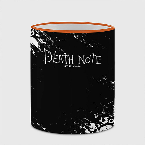 Кружка цветная DEATH NOTE ТЕТРАДЬ СМЕРТИ / 3D-Оранжевый кант – фото 2