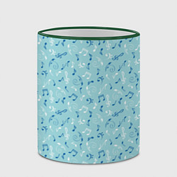 Кружка 3D Ноты, цвет: 3D-зеленый кант — фото 2