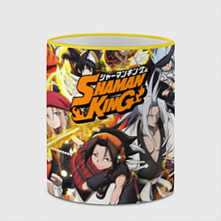 Кружка 3D ШАМАН КИНГ Король Шаманов, цвет: 3D-желтый кант — фото 2