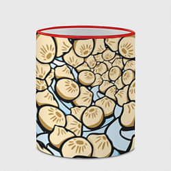 Кружка 3D Нежная бууза, цвет: 3D-красный кант — фото 2