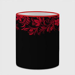 Кружка 3D Цветы, цвет: 3D-красный кант — фото 2