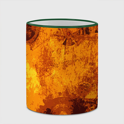 Кружка цветная Стимпанк / 3D-Зеленый кант – фото 2