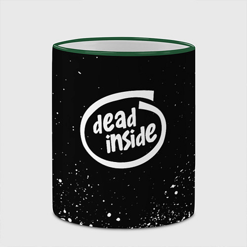Кружка цветная DEAD INSIDE / 3D-Зеленый кант – фото 2
