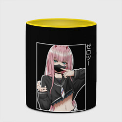 Кружка 3D Zero Two, цвет: 3D-белый + желтый — фото 2