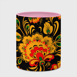 Кружка 3D Хохлома, цвет: 3D-белый + розовый — фото 2