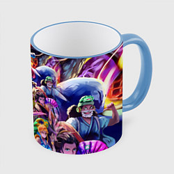 Кружка 3D ONE PIECE ВАН ПИС ПЕРСОНАЖИ, цвет: 3D-небесно-голубой кант