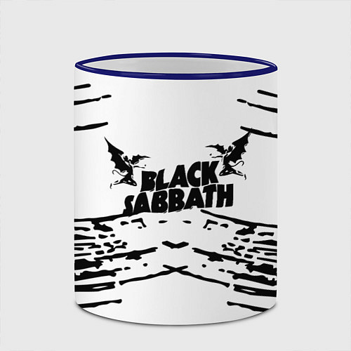 Кружка цветная Black sabbath / 3D-Синий кант – фото 2