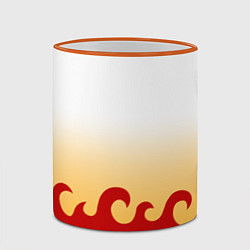 Кружка 3D ШИНДЖУРО РЕНГОКУ KNY, цвет: 3D-оранжевый кант — фото 2