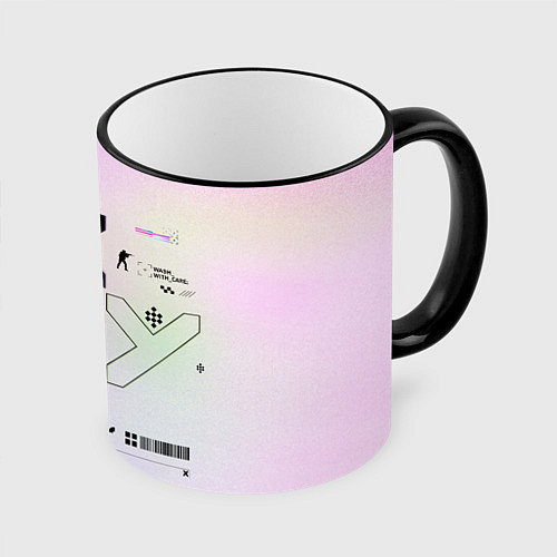 Кружка цветная Printstream style Поток информации Белизна 0 1,Чер / 3D-Черный кант – фото 1