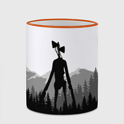 Кружка 3D SIREN HEAD DARK FOREST, цвет: 3D-оранжевый кант — фото 2