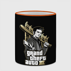 Кружка 3D Клод GTA 3, цвет: 3D-оранжевый кант — фото 2