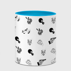 Кружка 3D Кровосток Паттерн Z, цвет: 3D-белый + небесно-голубой — фото 2