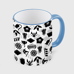 Кружка 3D БЛИЧ КАПИТАНЫ ГОТЕЙ 13 ЭМБЛЕМЫ, цвет: 3D-небесно-голубой кант