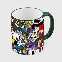 Кружка цветная Cuphead главные герои