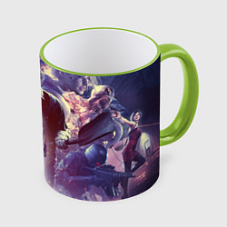 Кружка 3D Resident Evil 25-летие, цвет: 3D-светло-зеленый кант