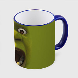 Кружка 3D Shrek is Yelling, цвет: 3D-синий кант