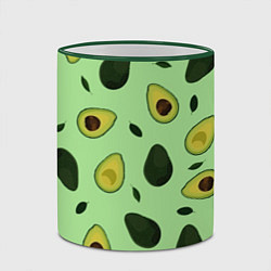 Кружка 3D Авокадо, цвет: 3D-зеленый кант — фото 2