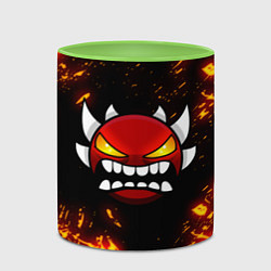 Кружка 3D Geometry Dash: Demon Z, цвет: 3D-белый + светло-зеленый — фото 2