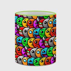 Кружка 3D Geometry Dash: Pattern Z, цвет: 3D-светло-зеленый кант — фото 2