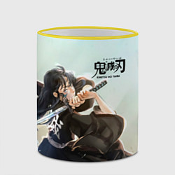 Кружка 3D Муичиро Токито Kimetsu no Yaiba, цвет: 3D-желтый кант — фото 2