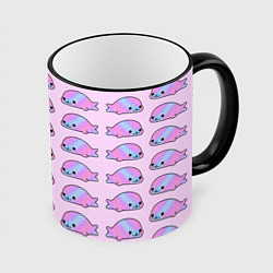 Кружка 3D Нерпы, цвет: 3D-черный кант