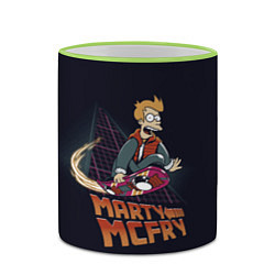 Кружка 3D Back to Futurama, цвет: 3D-светло-зеленый кант — фото 2