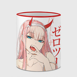 Кружка 3D Darling in the Franxx Zero Two, цвет: 3D-красный кант — фото 2