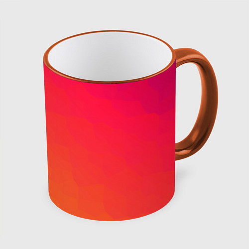Кружка цветная Градиент заря / 3D-Оранжевый кант – фото 1