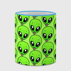 Кружка 3D Инопланетяне, цвет: 3D-небесно-голубой кант — фото 2