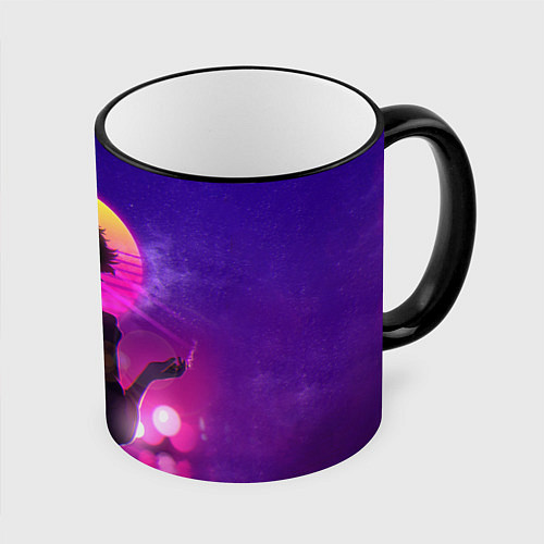 Кружка цветная Cowboy Bebop Spike Spiegel / 3D-Черный кант – фото 1