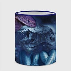 Кружка 3D Мифические змеи, цвет: 3D-синий кант — фото 2