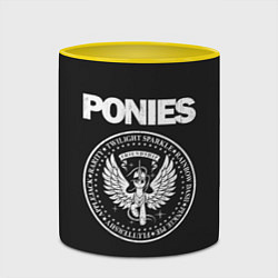 Кружка 3D Pony x Ramones, цвет: 3D-белый + желтый — фото 2