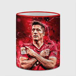 Кружка 3D Левандовски Lewandowski 9, цвет: 3D-красный кант — фото 2