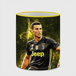 Кружка 3D Cristiano Ronaldo Juventus, цвет: 3D-желтый кант — фото 2