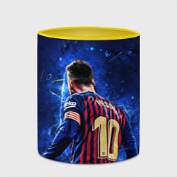 Кружка 3D Leo Messi Лео Месси 10, цвет: 3D-белый + желтый — фото 2