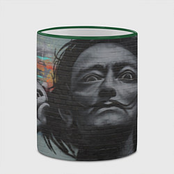Кружка 3D Сальвадор Дали, цвет: 3D-зеленый кант — фото 2
