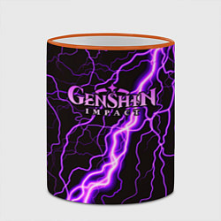 Кружка 3D GENSHIN IMPACT МОЛНИЯ НЕОН, цвет: 3D-оранжевый кант — фото 2
