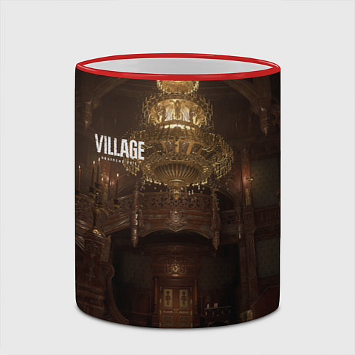 Кружка цветная RESIDENT EVIL VILLAGE / 3D-Красный кант – фото 2