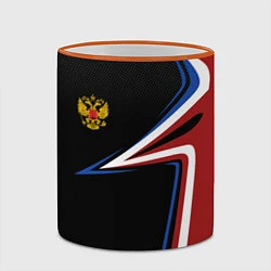 Кружка 3D РОССИЯ RUSSIA UNIFORM, цвет: 3D-оранжевый кант — фото 2