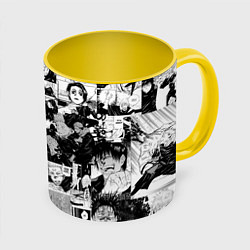 Кружка 3D Магическая Битва, цвет: 3D-белый + желтый