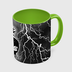 Кружка 3D КОРОЛЬ И ШУТ - ГОРШОК, цвет: 3D-белый + светло-зеленый