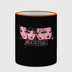 Кружка 3D Black Pink Art, цвет: 3D-оранжевый кант — фото 2