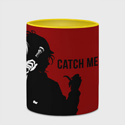Кружка 3D Catch me if u can, цвет: 3D-белый + желтый — фото 2