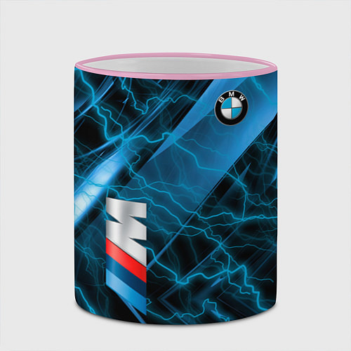 Кружка цветная BMW / 3D-Розовый кант – фото 2