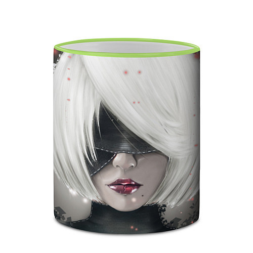 Кружка цветная YoRHa Nier Z / 3D-Светло-зеленый кант – фото 2
