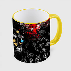 Кружка 3D The Binding of Isaac ИСААК, цвет: 3D-желтый кант
