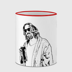 Кружка 3D Большой Лебовски Big Lebowski, цвет: 3D-красный кант — фото 2