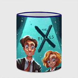 Кружка 3D Fox Mulder and Dana Scully, цвет: 3D-синий кант — фото 2