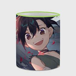 Кружка 3D Дороро, цвет: 3D-светло-зеленый кант — фото 2