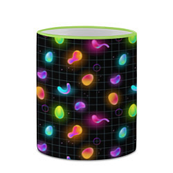 Кружка 3D Ночные фонарики-светлячки, цвет: 3D-светло-зеленый кант — фото 2
